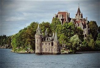 Boldt castle on island