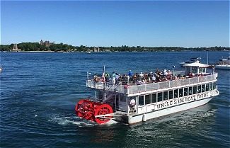 Boat tour boat with passengers